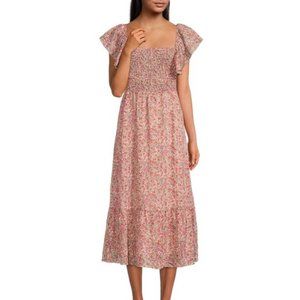 Lucy Paris - Dillards - Smocked Spring Floral Midi Dress